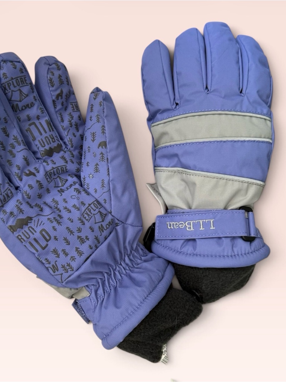 L.L. Bean Kids Purple Winter Gloves